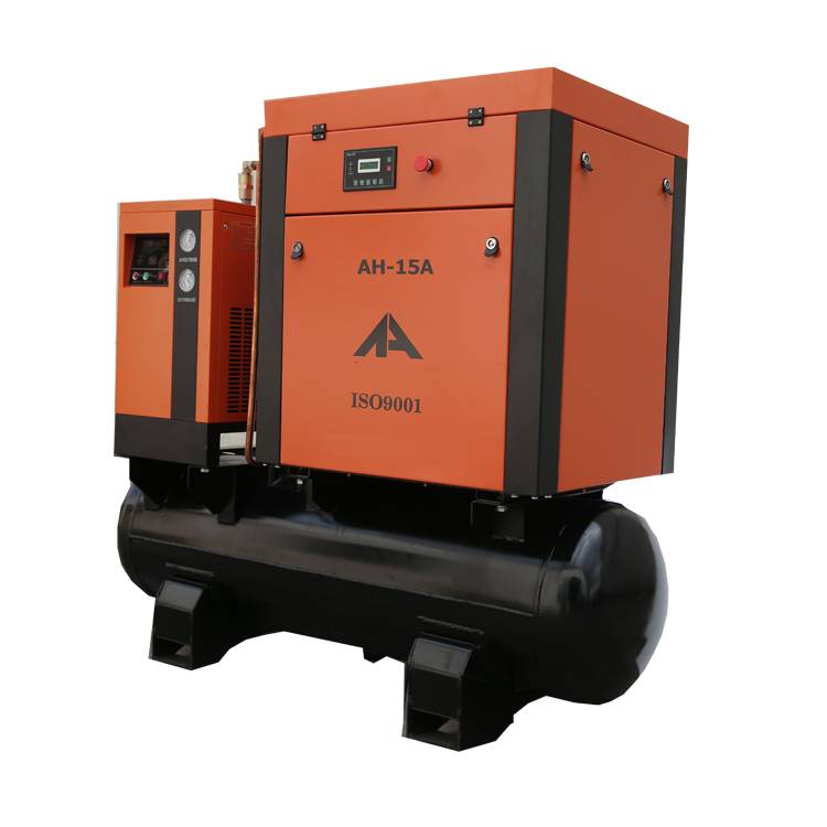 Screw comoressor with tank and dryer 11kw 15hp