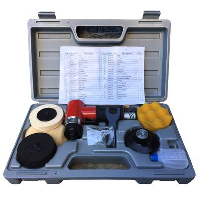 Hand polisher set (incl. fine paper for headlight polishing)